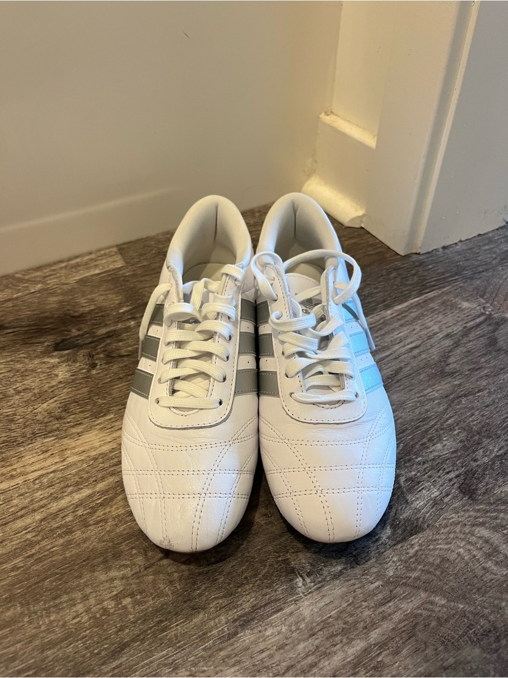 White Adidas Originals Taekwondo sneakers